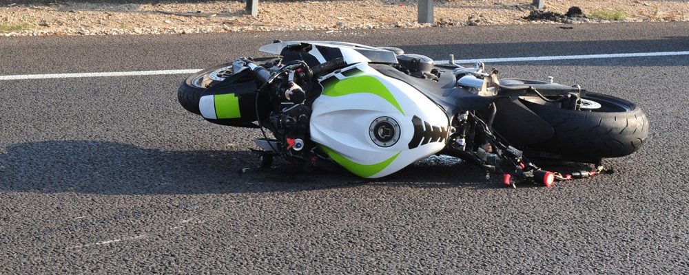 Motorbike accident on a main highway